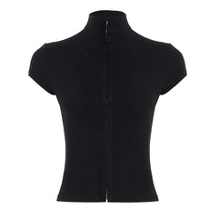 Cap Sleeve Plain Corset Crop Top