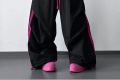 Drawstring Waist Striped Baggy Pants (Various Designs)