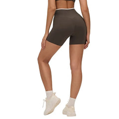 High Waist Two-Tone Biker Shorts
