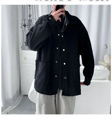 Oversized Snap-Button Shirt Jacket