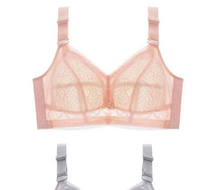 [90B - 105E] Plus Size Wireless Lace Bra
