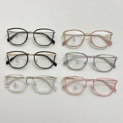 Square Metal Frame Blue Light Blocking Eyeglasses
