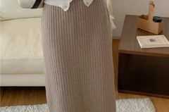 V-Neck Lace Panel Button-Up Sheer Cardigan