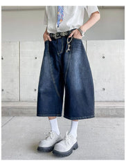 Mid Waist Barrel Leg Jorts