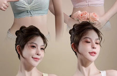 [90C - 120E] Plus Size Frill Trim Lace Bralette