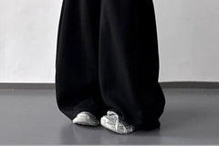Drawstring Waist Plain Baggy Sweatpants