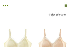 [90B - 105D] Plus Size Lace Trim Cutout Wireless Bra