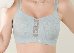 [90B - 110E] Plus Size Lace Wireless Bra