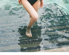 Set: Halter Neck Plain Bikini + Short-Sleeve T-Shirt