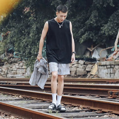 Crew Neck Plain Tank Top