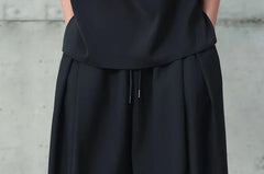 Sleeveless Draped Plain Top