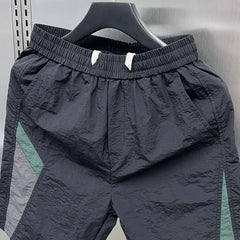 Drawstring Waist Color Block Shorts