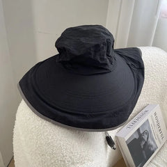 Foldable Contrast Trim Sun Hat