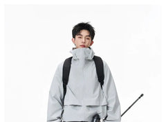 Outdoor High-Neck Hooded Light Jacket