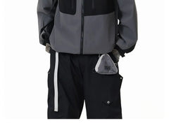 Outdoor Asymmetrical Colorblock Light Jacket
