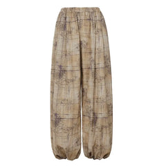 High Waist Plaid Loose-Fit Wide-Leg Pants