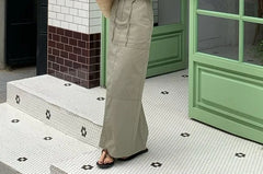 High Waist Plain Maxi Pencil Skirt