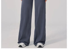 Set: Plain Yoga Camisole Top + Mid Rise Wide Leg Yoga Pants