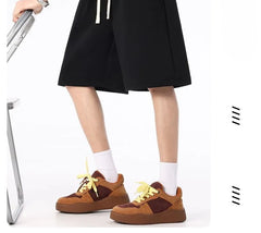Drawstring Waist Plain Wide Leg Sweat Shorts
