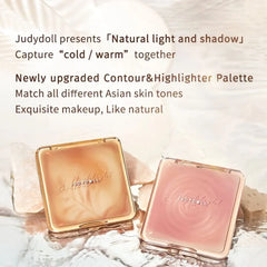 2 IN 1 Highlighter Contour Palette - 4 Colors