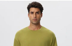 Short-Sleeve Crew Neck Plain Sports T-Shirt
