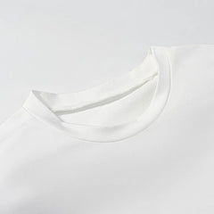 Short-Sleeve Crew Neck Plain Ruched Asymmetrical T-Shirt
