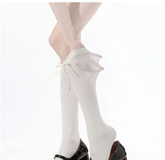 Bow Detail Tall Socks (Various Designs)