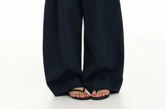 Low Rise Plain Baggy Pants