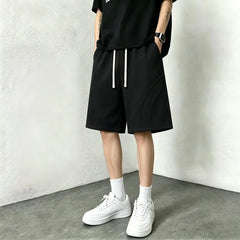 Drawstring Waist Plain Sweatshorts