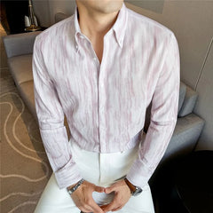 Long-Sleeve Tie Dye Button-Up Shirt