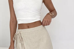 High Waist Plaid MIni Pencil Skirt