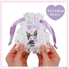 Sanrio Gingham Check Mini Drawstring Pouch Kuromi