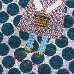 Parlor Suzurando Cat Jacquard Mini Crossbody Bag Blue