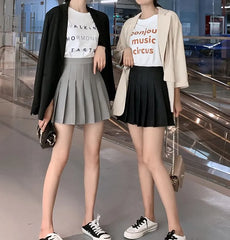 High-Waist Mini Pleated Skirt