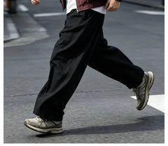Drawstring-Waist Wide-Leg Relaxed Pants