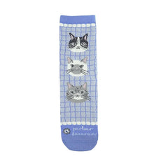 Parlor Land Cat Print Socks Blue