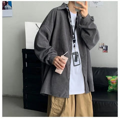 Oversized Corduroy Shirt Jacket