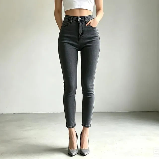 High-Waist Skinny Jeans