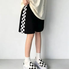 Checkerboard Pattern Sweatshorts