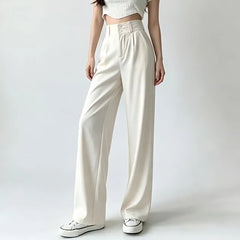 High-Waist Wide-Leg Dress Pants