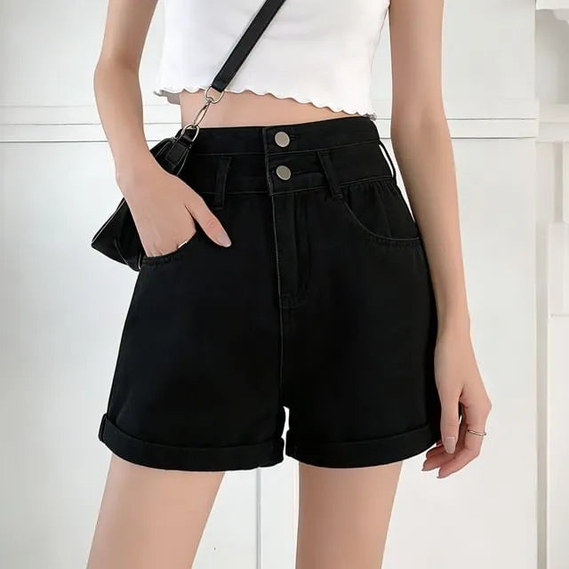 High Waist Denim Shorts