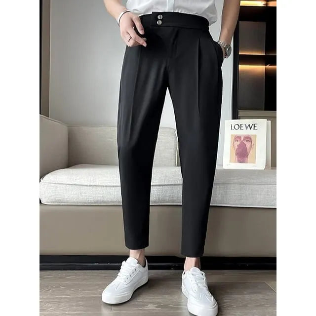 Tapered Cropped Dress Pants