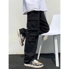 Multi-Pocket Straight-Cut Pants