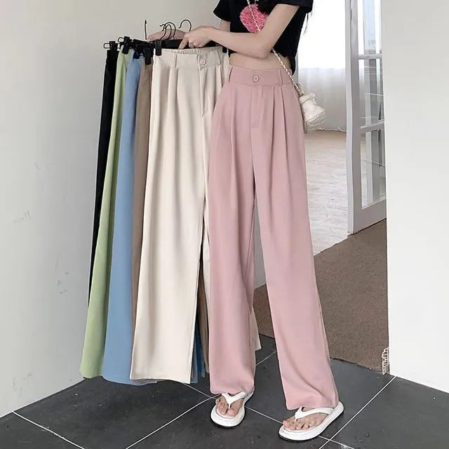 High Waist Wide Leg Dress Pants