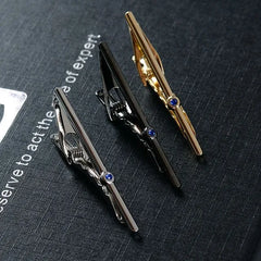 Rhinestone Alloy Tie Clip