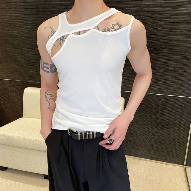 Cut Out Asymmetrical Tank Top