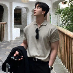 Short-Sleeve Plain Polo Shirt