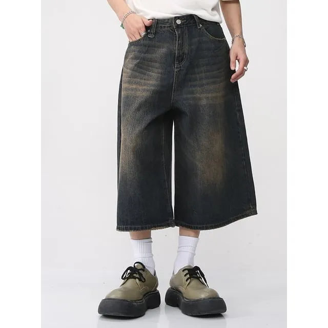 Washed Denim Jorts