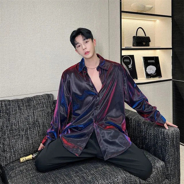 Long-Sleeve Iridescent Shirt