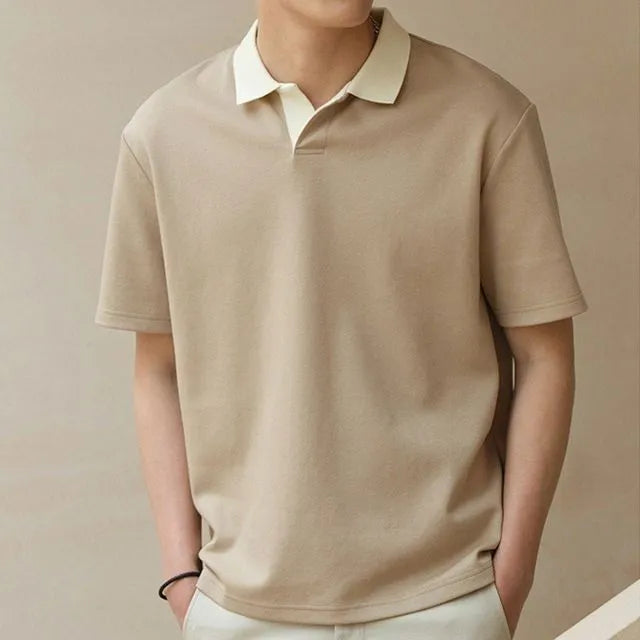 Contrast-Trim Short-Sleeve Polo Shirt